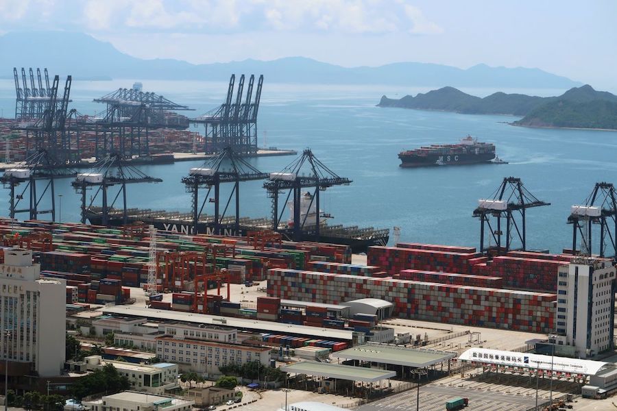Yantian port in Shenzhen China