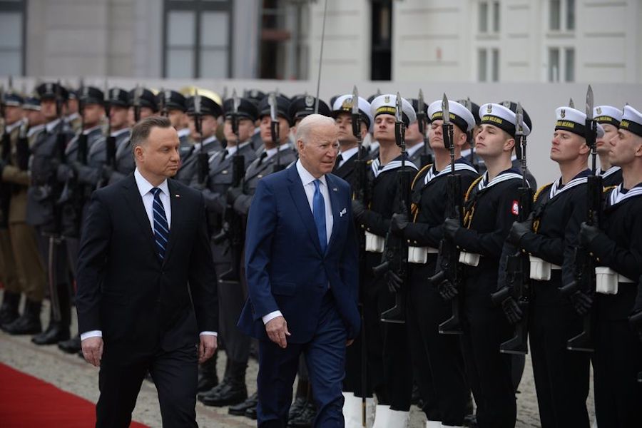 Polish President Andrzej Duda and President Biden in Warsaw