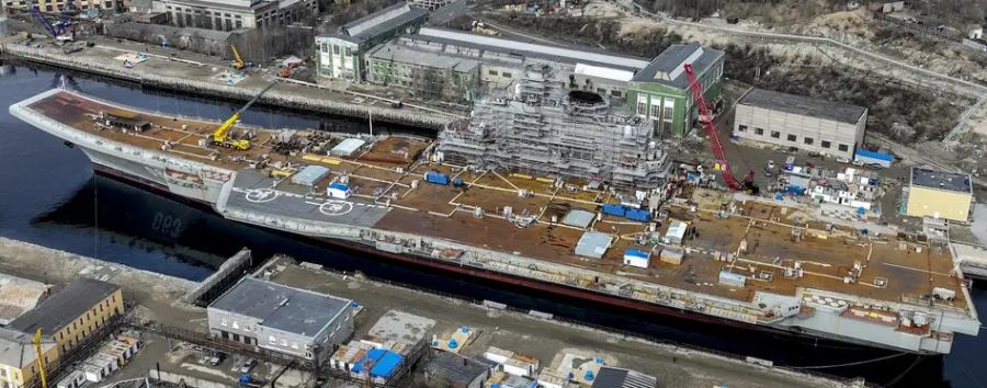 Russian navy aircraft carrier Admiral Kuznetsov