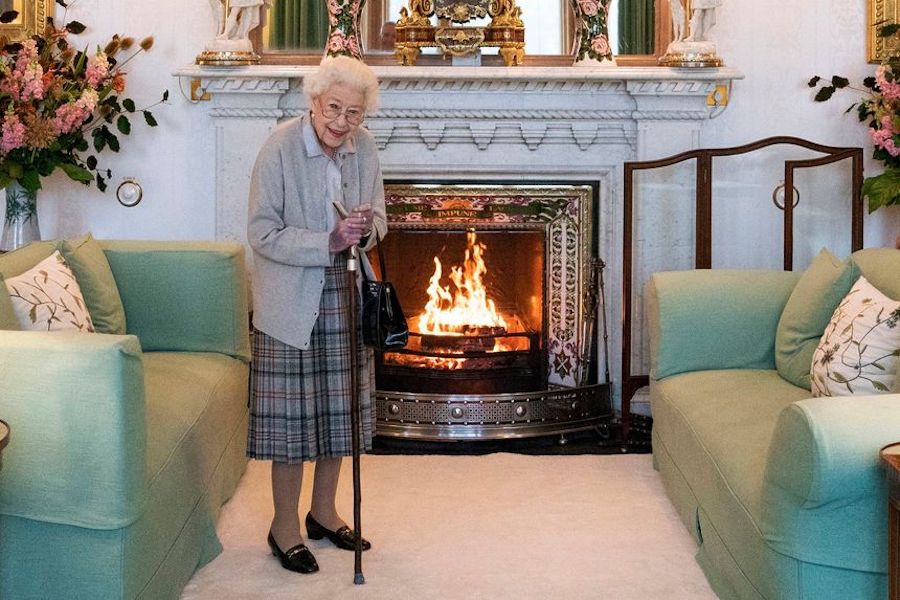Queen Elizabeth II at Balmoral in Scotland