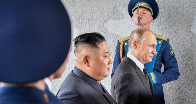 Kim Jong-un with President Vladimir V. Putin