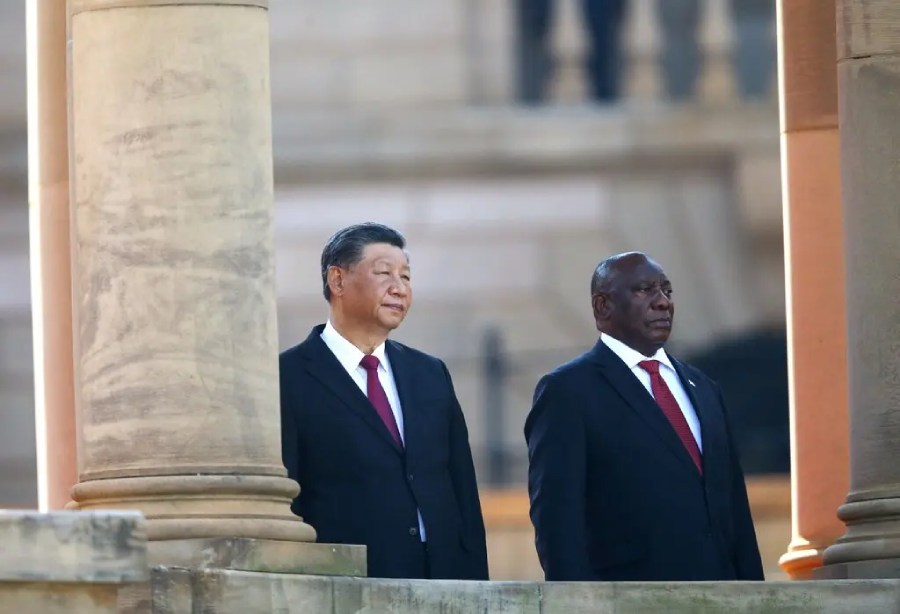 Xi Jinping with President Cyril Ramaphosa South Africa