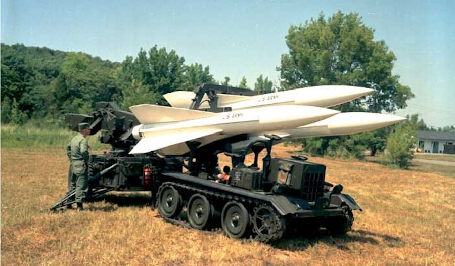 M197 launcher with three MIM-23 missiles