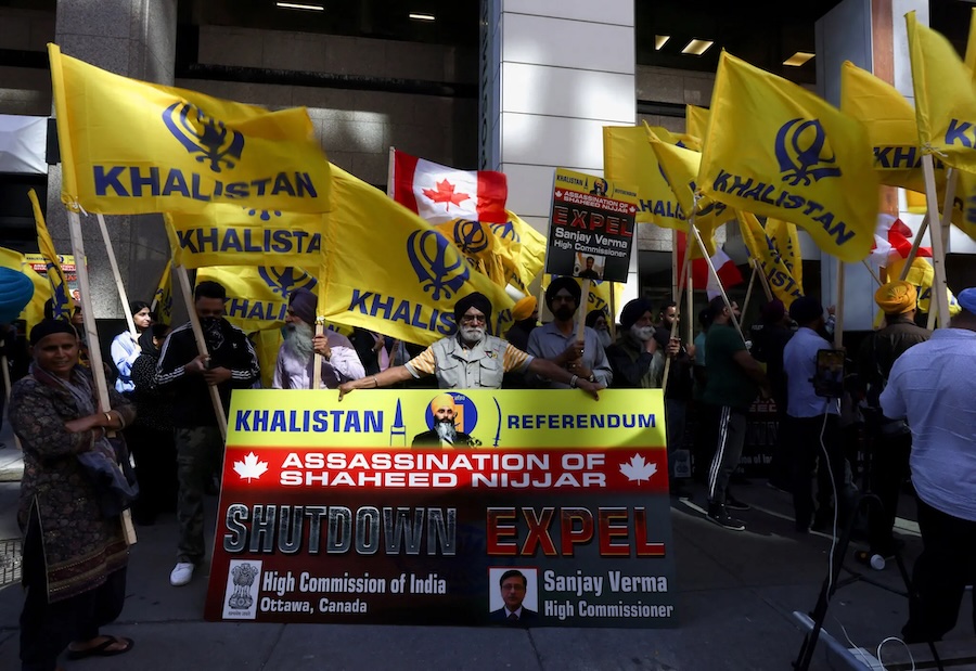 Sikh protesters in British Columbia