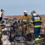 wreckage of Azerbaijan Airlines Embraer 190