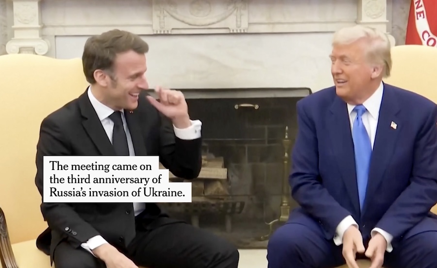 trump macron war ukraine