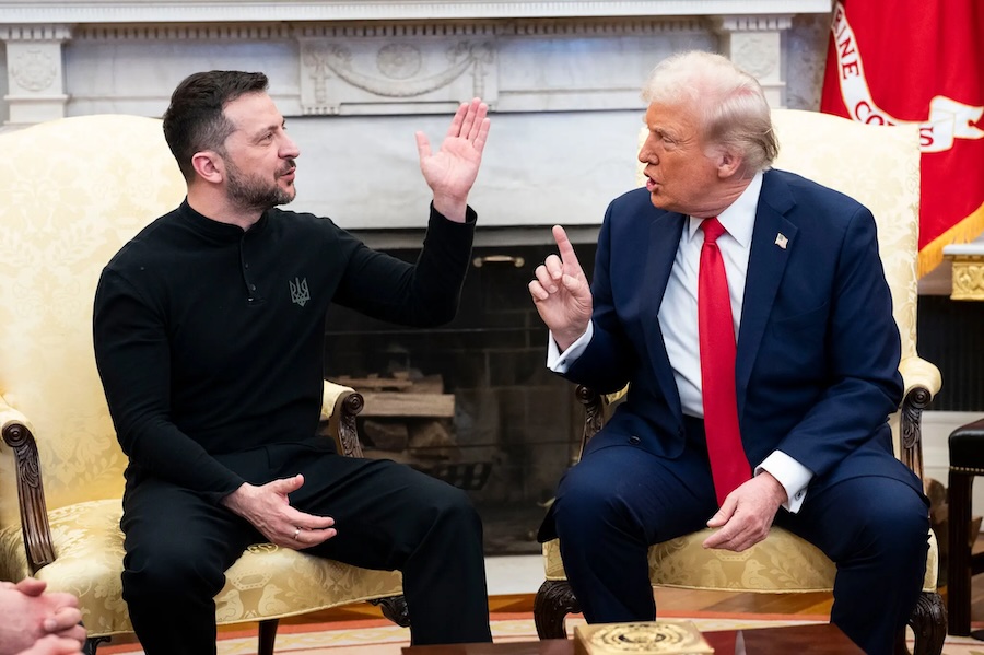 President Volodymyr Zelensky of Ukraine and President Trump