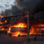 Russian strike on Kyiv, Ukraine, on Sunday, May 24, 2026