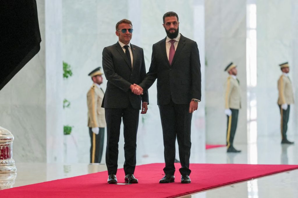 Blasts rock Damascus during Macron visit